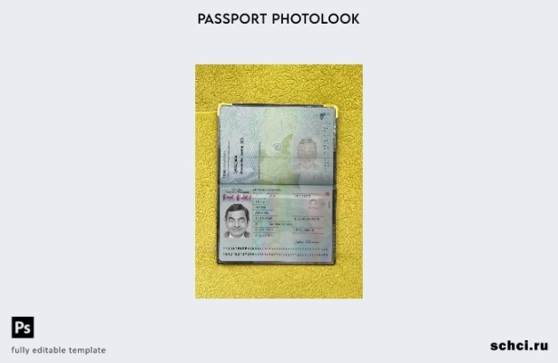цифровая загрузка шаблона фотоизображения для паспорта Словении